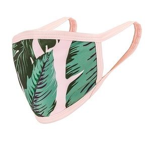NWT Beach Riot Face Mask in Palm Print